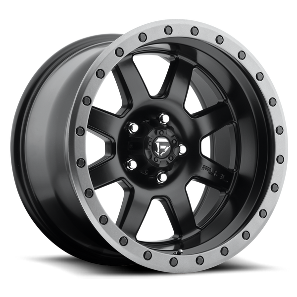 Fuel Trophy-D551 Matte Black w/Anthracite Ring