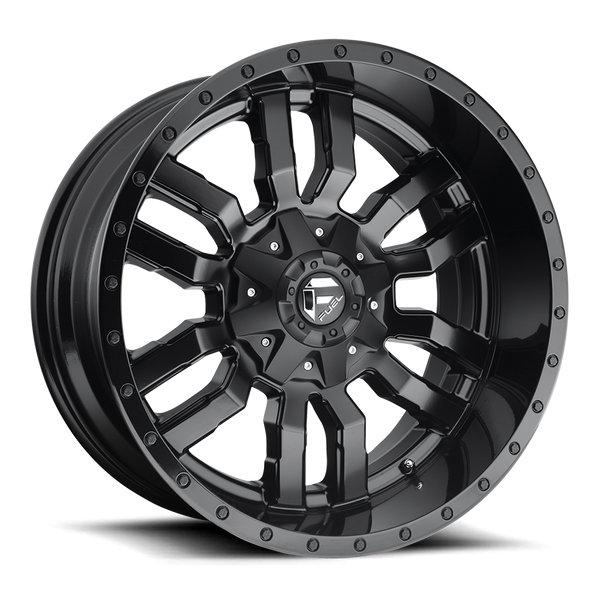 Fuel Sledge-D596 Matte Black Gloss Black Lip