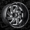 Fuel Turbo 8-D582 Gloss Black & Milled