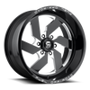 Fuel Turbo 6-D582 Gloss Black & Milled