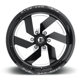 Fuel Turbo 6-D582 Gloss Black & Milled