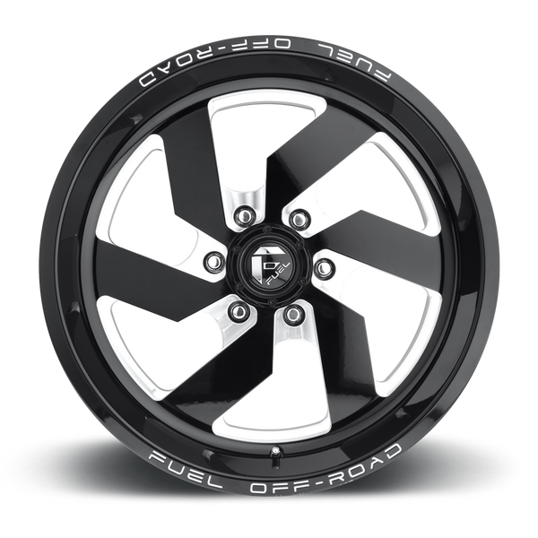 Fuel Turbo 6-D582 Gloss Black & Milled