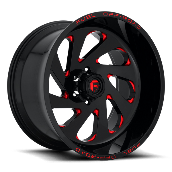 Fuel Vortex-D638 Gloss Black & Candy Red