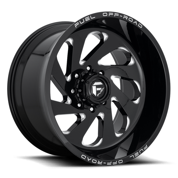 Fuel Vortex-D637 Gloss Black & Milled