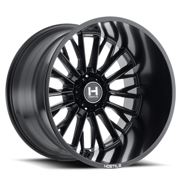Hostile H114 Wheel 6lug Full Satin Black 22x14-1000