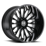 Hostile H114 Wheel 6lug Gloss Black Milled 22x14-1000