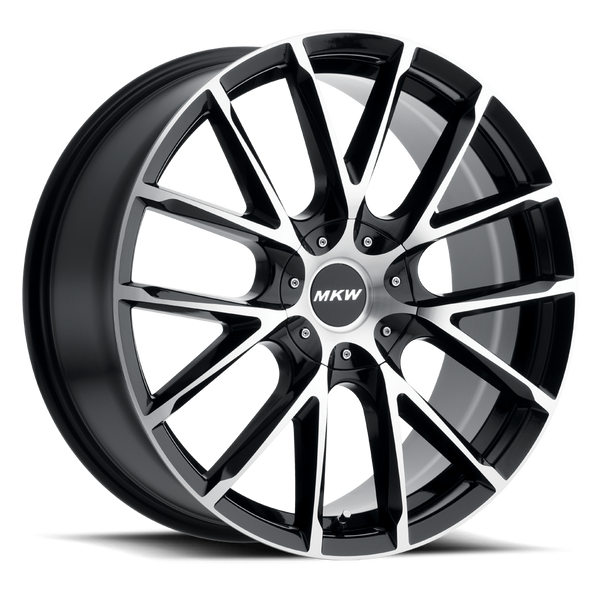 MKW M123 Wheel 5lug Gloss Black Machined Face 20x85-1000