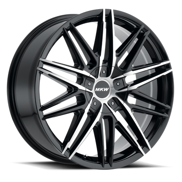 MKW M124 Wheel 6lug Gloss Black Machined Face 22x9-1000